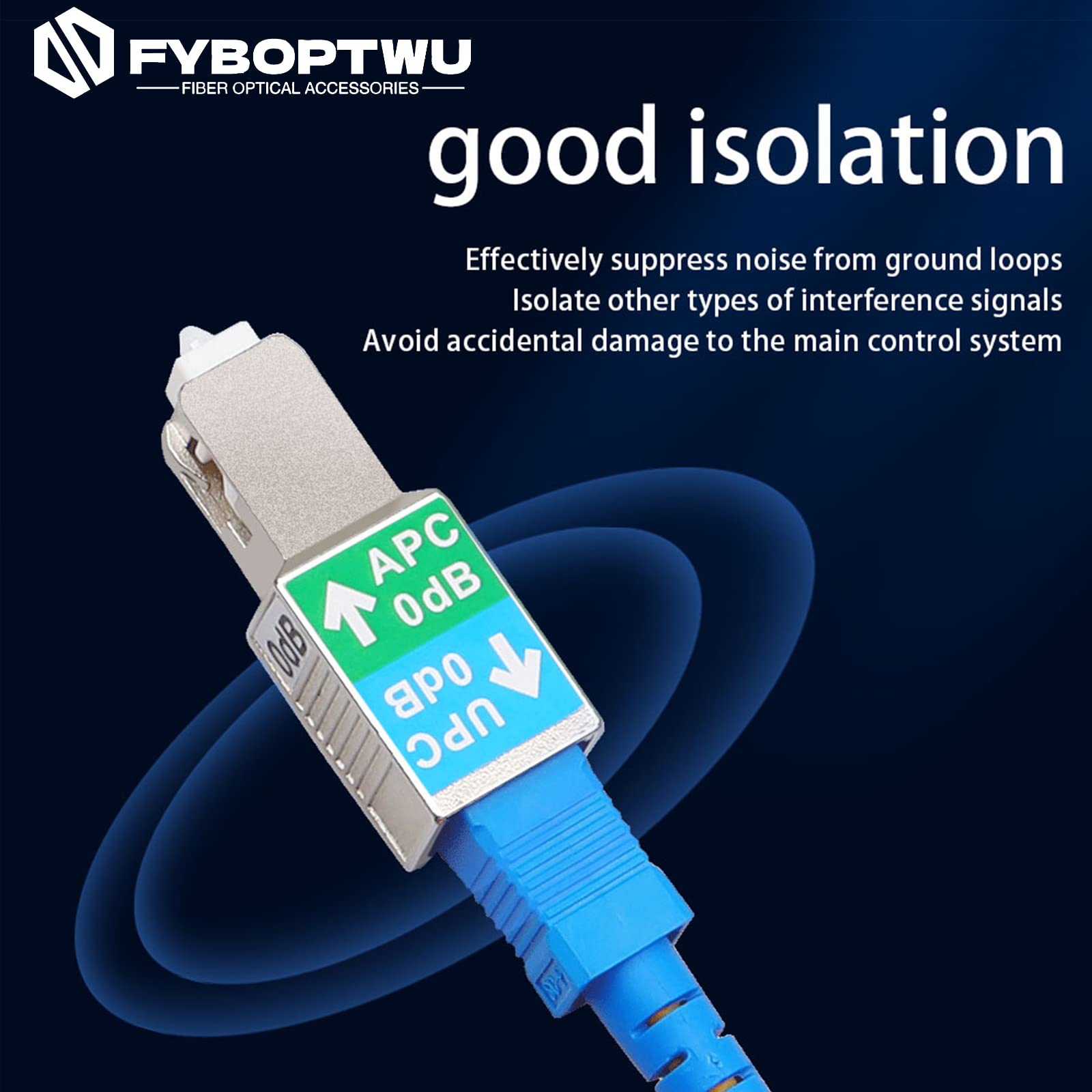 5 x Glasfaser-Adapter SC Faser-Dämpfungsgerät – SC/APC Stecker auf SC/UPC Buchse Adapter SM Singlemode Hybrid Optical Fiber Convertor/Adapter/Koppler