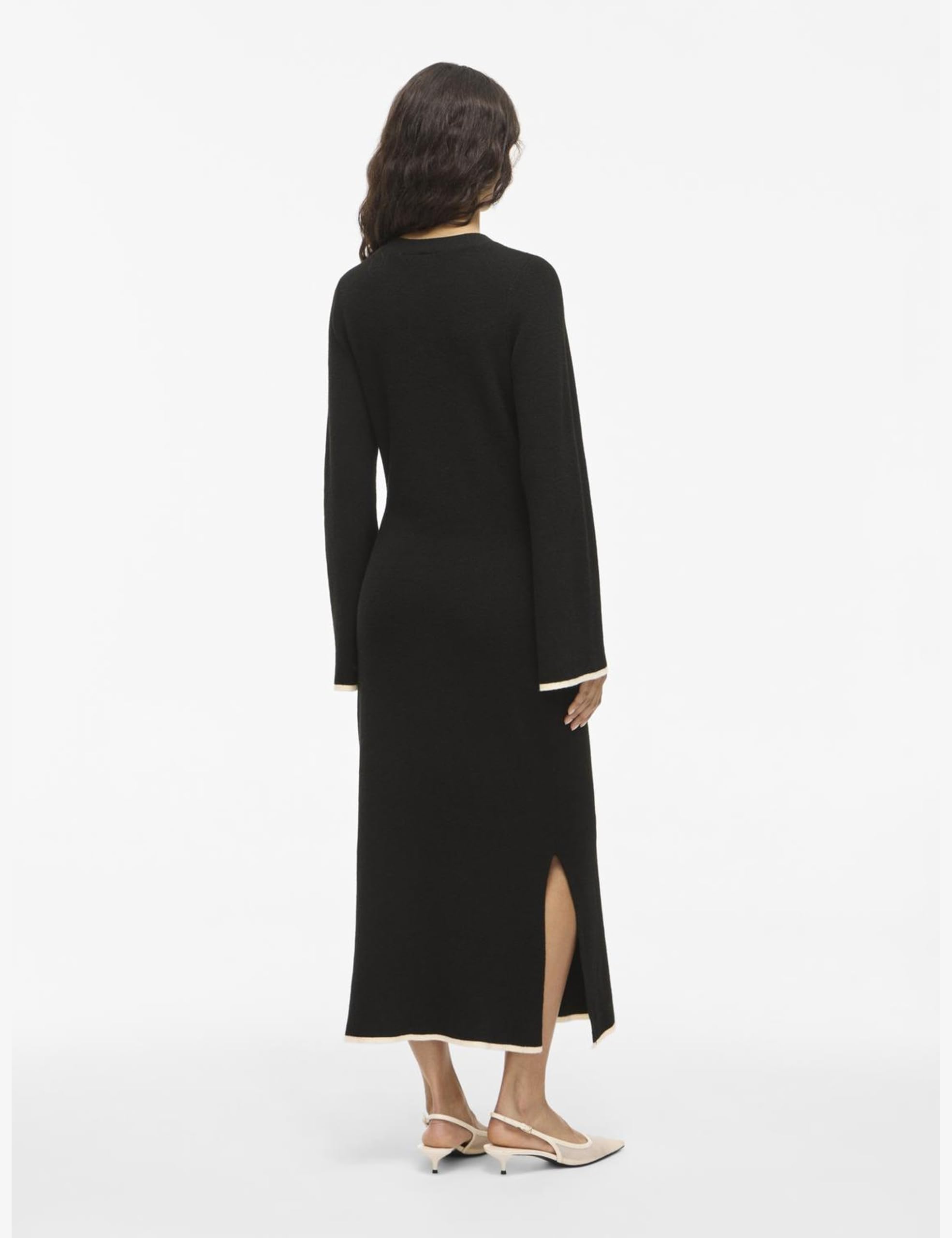 Vila Vikerry O-Neck L/S Knit Maxi Dress- Vikerry O-Neck L/S Knit Maxi Dress-Noos Mujer (Pack de 1)