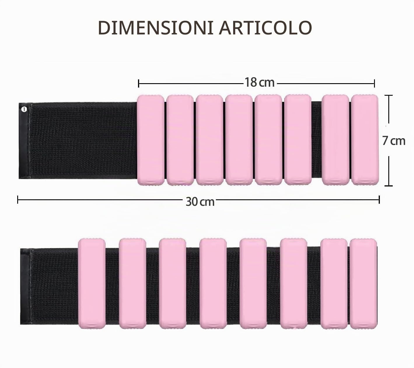 2 pz Peso del Polso regolabile Peso della Caviglia per Esercizio Camminare Jogging Yoga Aerobica Pilates Bracciale di Peso Bracciale Fitness (14-23 cm)