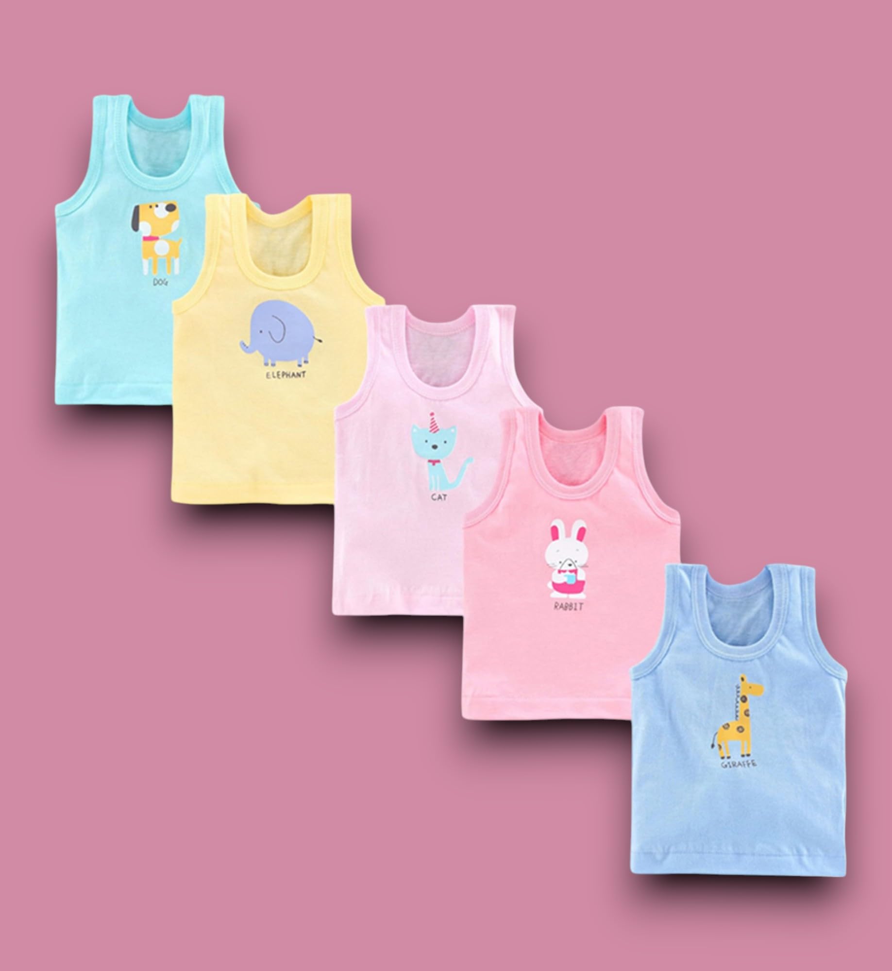 SHAMRIZ Baby Boys Cotton Innerwear Set – Printed Vest & Bloomers | Sleeveless Baniyan, Sando, Ganji & Camisole | Kids Briefs, Hipster Shorts & Knickers with Soft Elastic – Summer Wear (10, 3-4 Years) 1