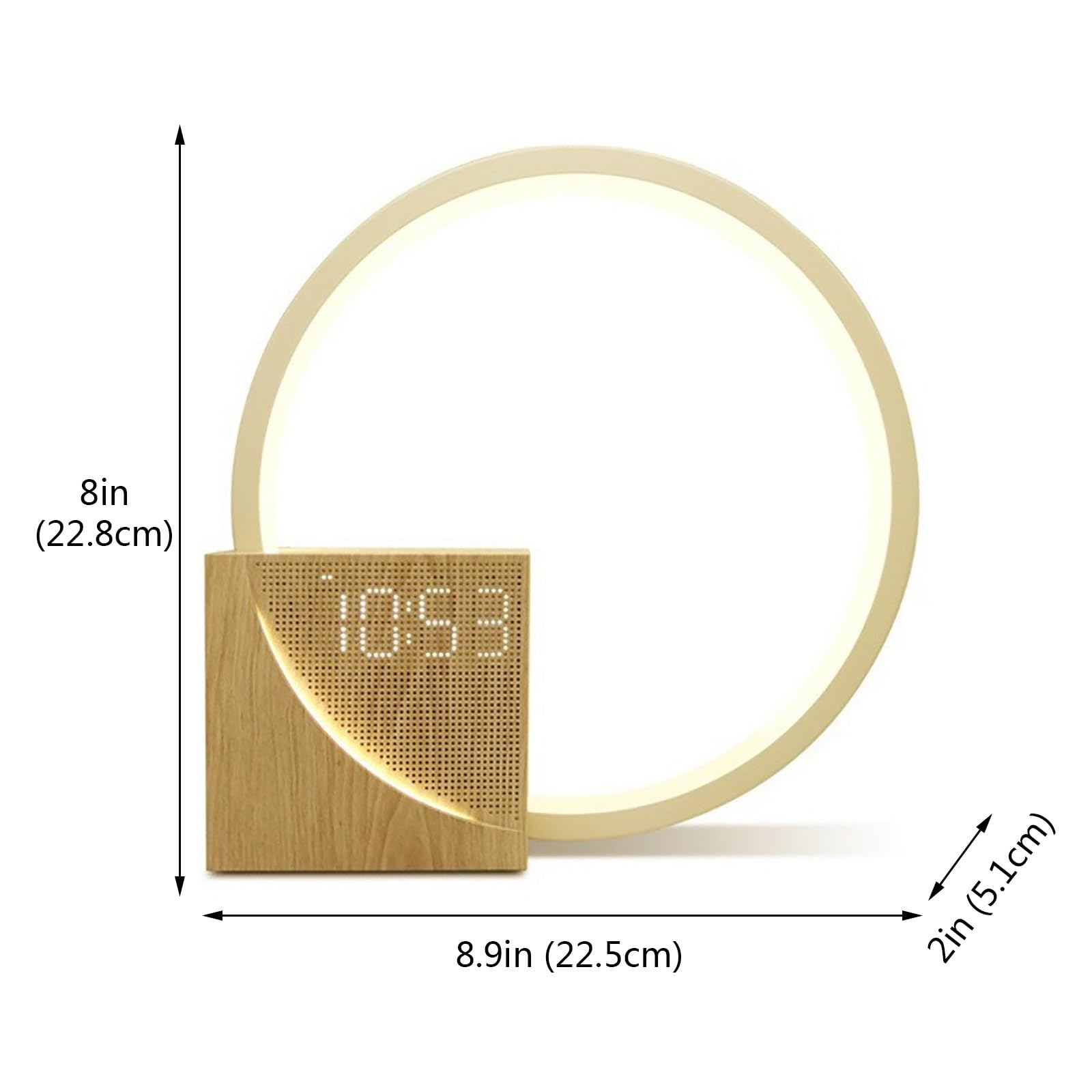 Réveil Lumineux Wake Up Light Sunrise avec Double Alarme, Sons Naturels, Veilleuse Réglable, Lampe De Chevet à Commande Tactile pour Un Réveil En Douceur