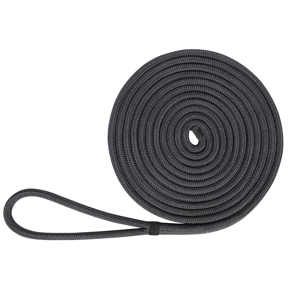 Extreme Max 3006.2141 BoatTector Double Braid Nylon Dock Line - 5/8" x 30', Black