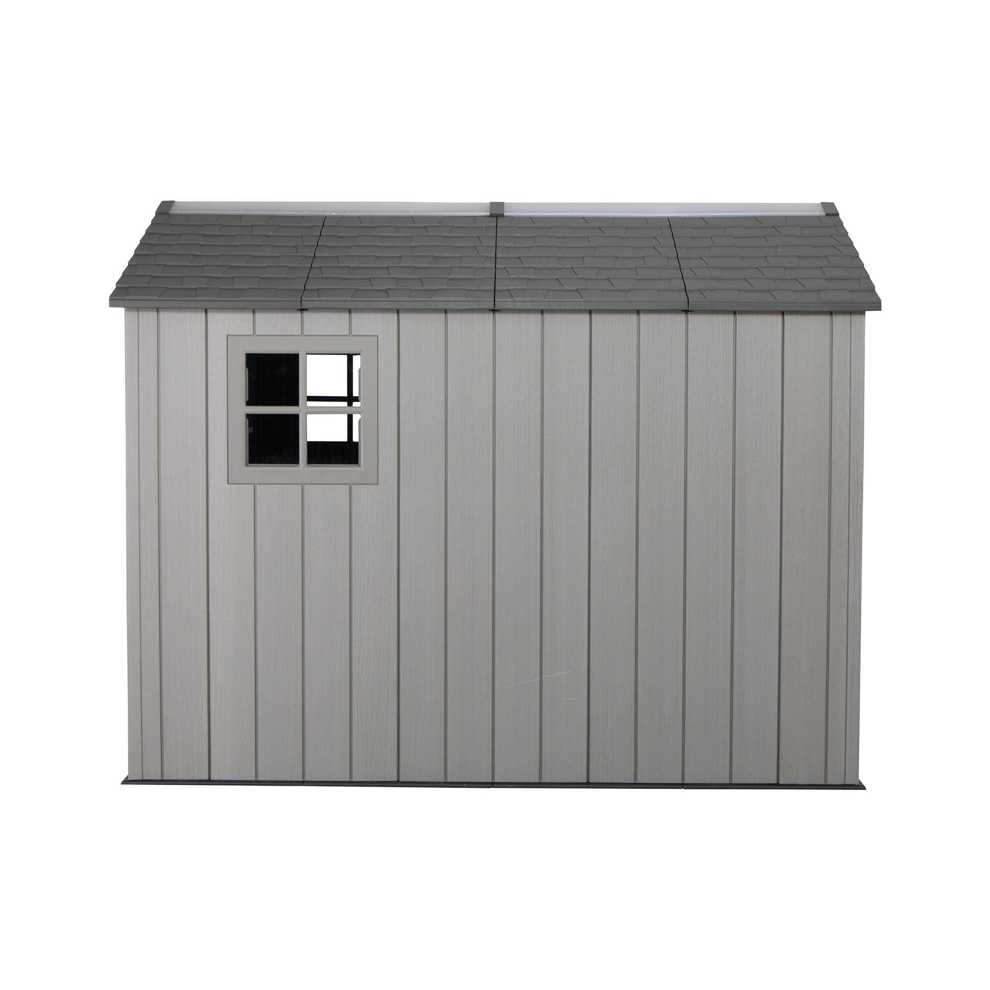 Lifetime Casetta da giardino Luna – 280 x 213 x 228 cm – Grigio – Casetta da giardino in plastica e capannone per attrezzi