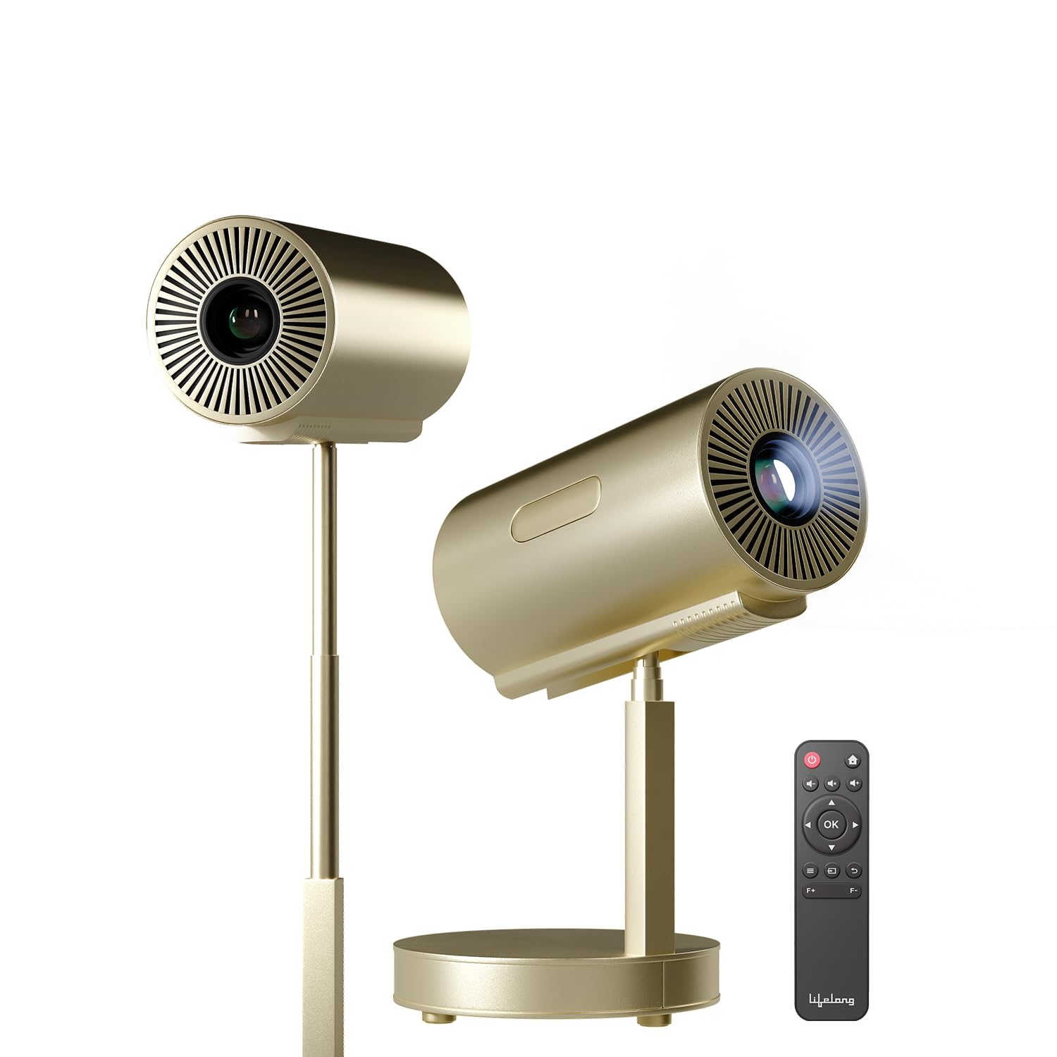 Lifelong Electronics Smart Projector with Adjustable Stand | Android, 1080P HD & 4K Ultra HD Support | 4500 Lumens, 720p Native | for Room & Outdoors | All OTT | WiFi/BT, Mirror, USB, HDMI, Speakers