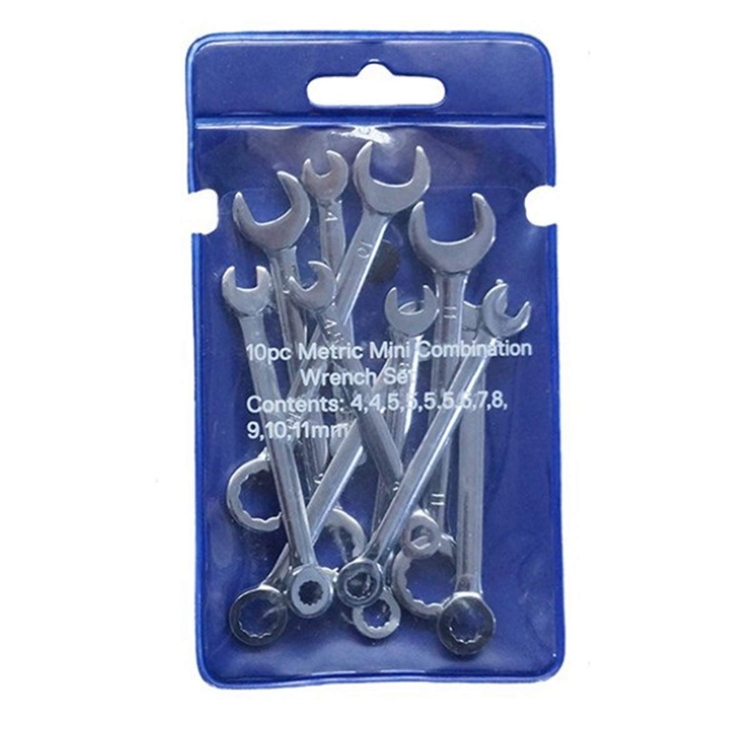 Fuhjythy 10Pcs Mini Wrench Dual Heads Offset Ring Spanner Tools Spanner Combination Key 4-11Mm Wrenches Hand Set