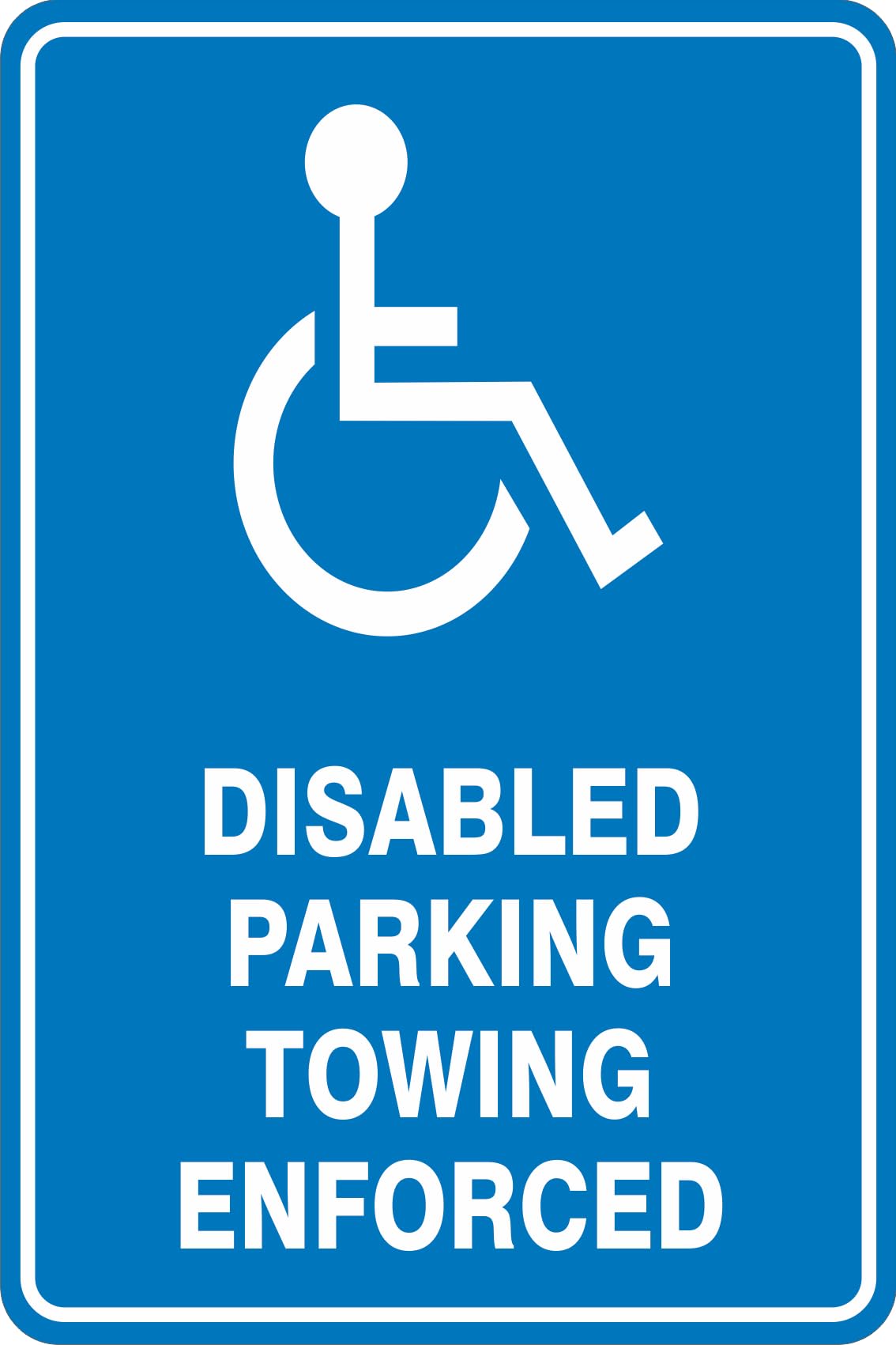 Disabled Parking Towing Enforced Sign Metal Tin Sign 12x8 inch for Industrial & Commercial