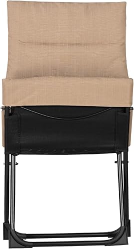 Miniatura 4 de Abba Patio Tumbona de alta resistencia para exteriores, silla de campamento plegable reclinable con reposapiés extraíble, muebles de patio