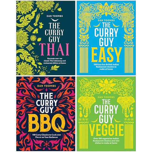 The Curry Guy Collection 4 Books Set By Dan Toombs (Curry Guy Thai, The Curry Guy Easy, Curry Guy BBQ, The Curry Guy Veggie)