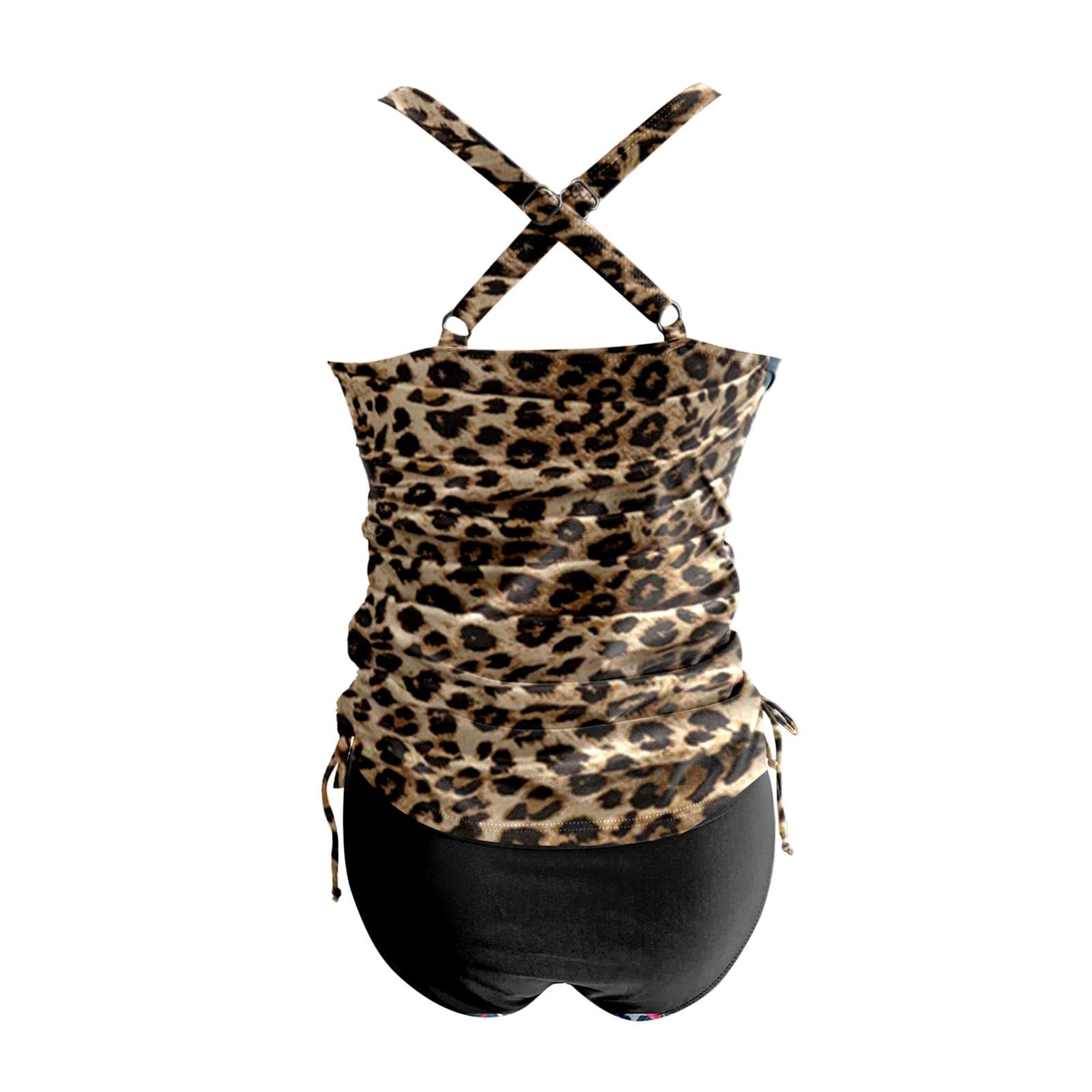 Costume Intero da Donna con fettuccia Arricciato, da Allenamento Atletico con Controllo Pancia e Push-up