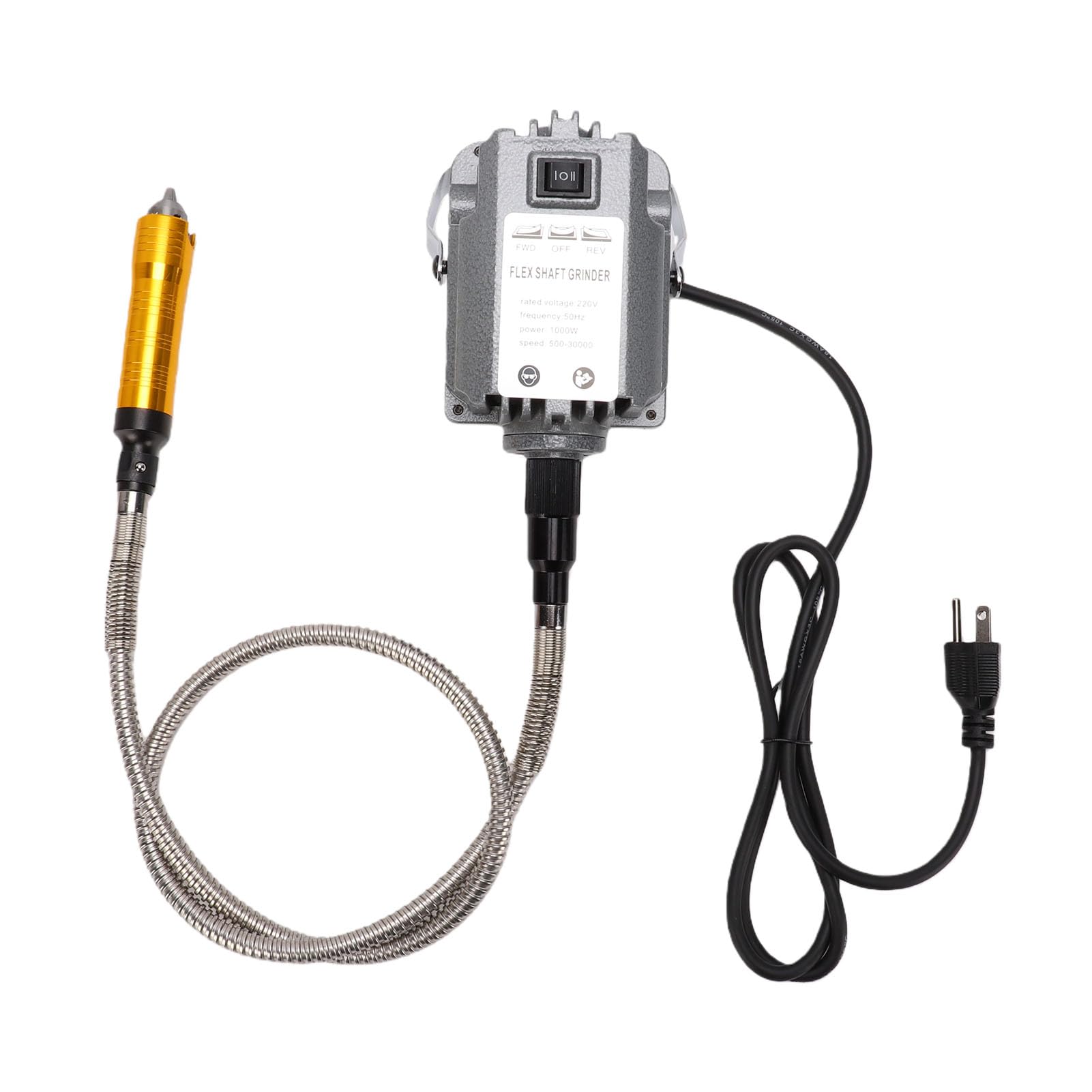 Herramienta Rotativa, Amoladora Colgante Eléctrica de Eje Flexible, Velocidad Variable con Pedal para Joyería y Tallado de Metal (Enchufe de la UE)