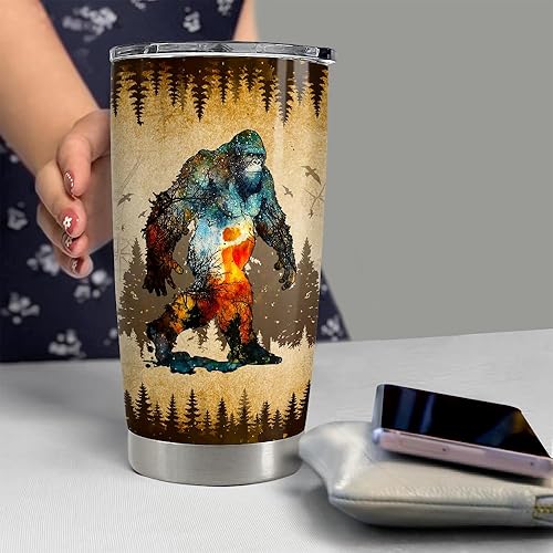 Vista 150 de SANDJEST Vaso de llama – Taza de viaje para café con aislamiento de acero inoxidable de 20 onzas – Regalos de llama para mujeres, niñas