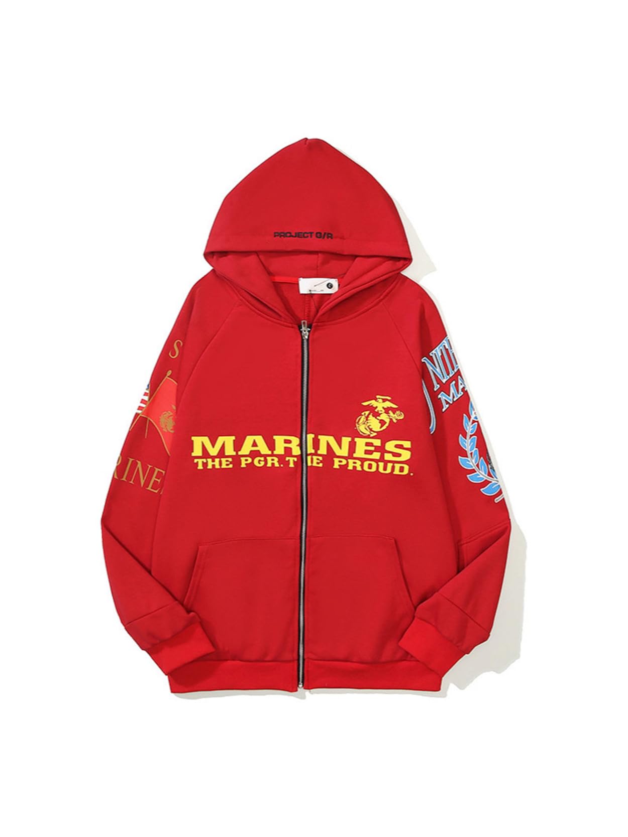 Felpa con cappuccio Y2K Graphic Baggy Zip up Pullover Felpa Giacche Oversize Hip Hop Streetwear Felpe con cappuccio