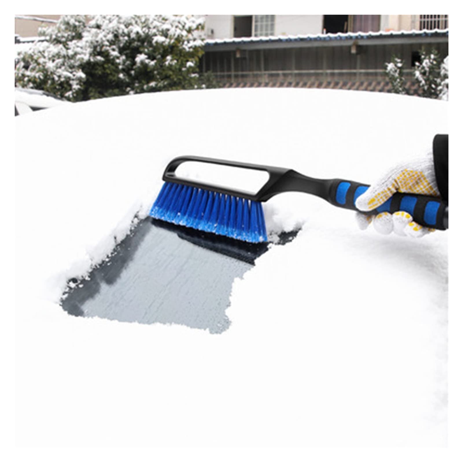 Brosse à Neige pour Pare-Brise Grattoir à Glace avec Glace Brosse à Neige Brosse à Neige Brise-Glace Nettoyage Rapide Brosse à Verre Déneigeur de Voiture Déneigement Multifonctionnel