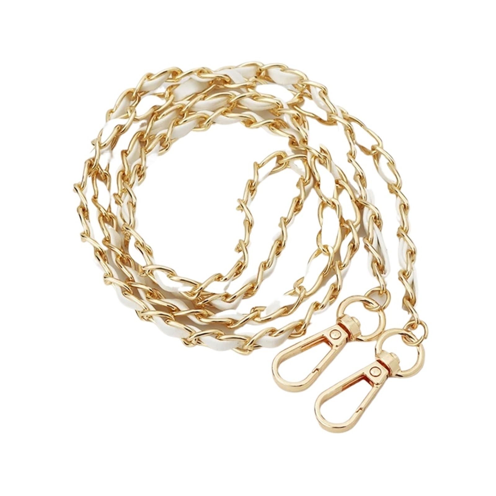 YUSUZH 2pcs 120cm Purse Chain Strap Crossbody Handbag Chains Replacement Shoulder Bag Straps Women Girl Accessory for Small Bag(Gold)