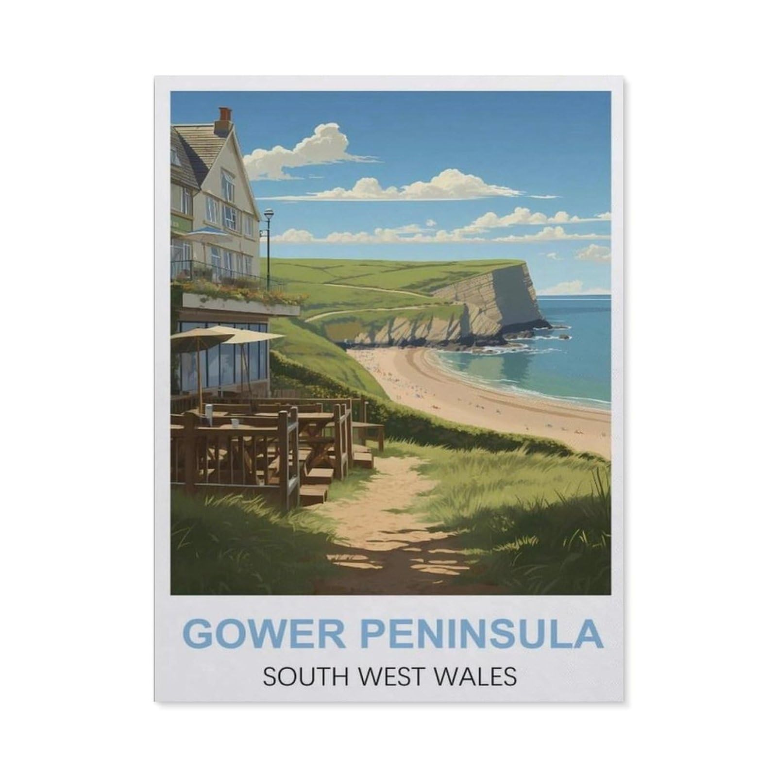 Metal Signs，Gower Peninsula South West Wales(15x30cm）