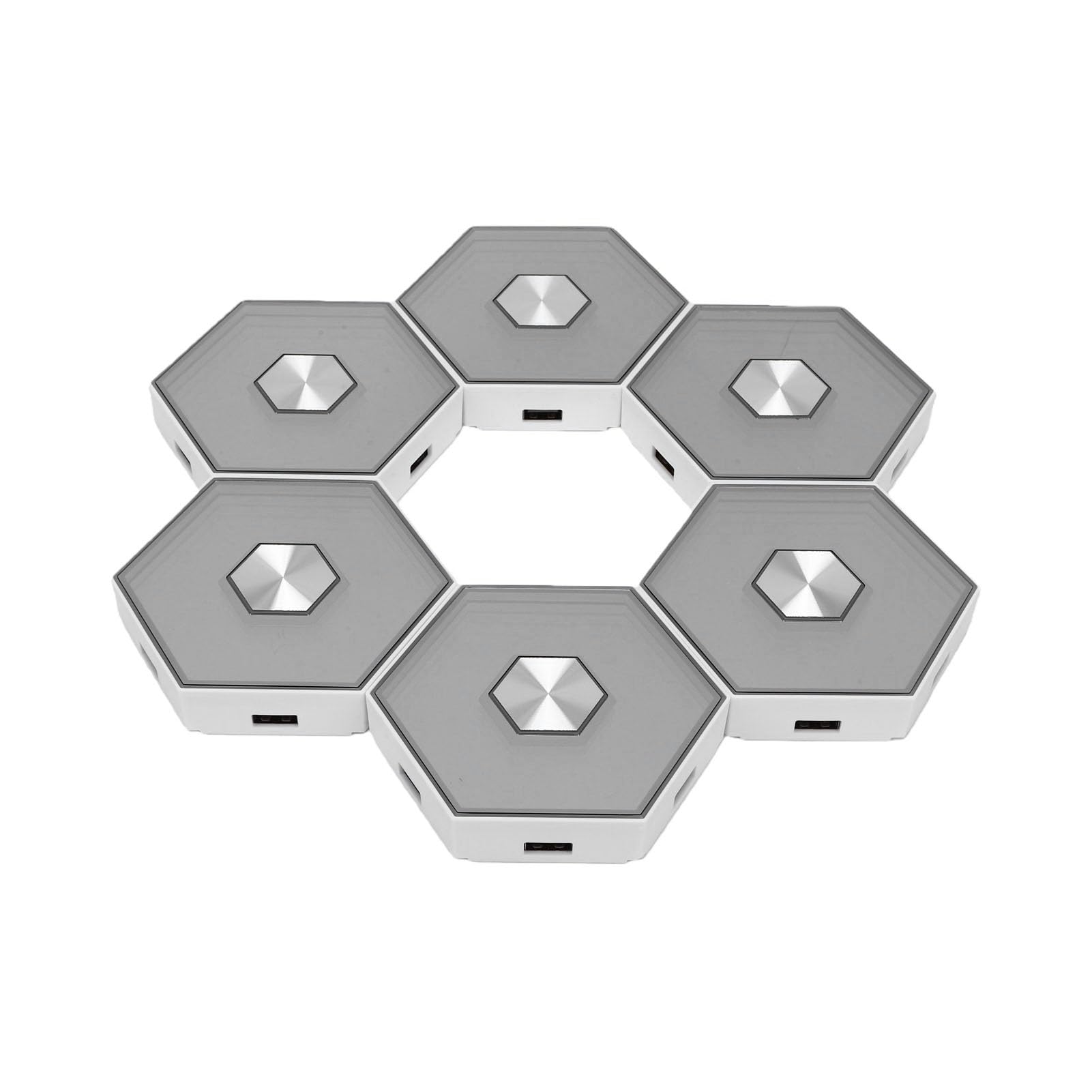 Cryfokt Lampade da Parete Esagonali 6 Pezzi, Pannelli LED RGB con App e
