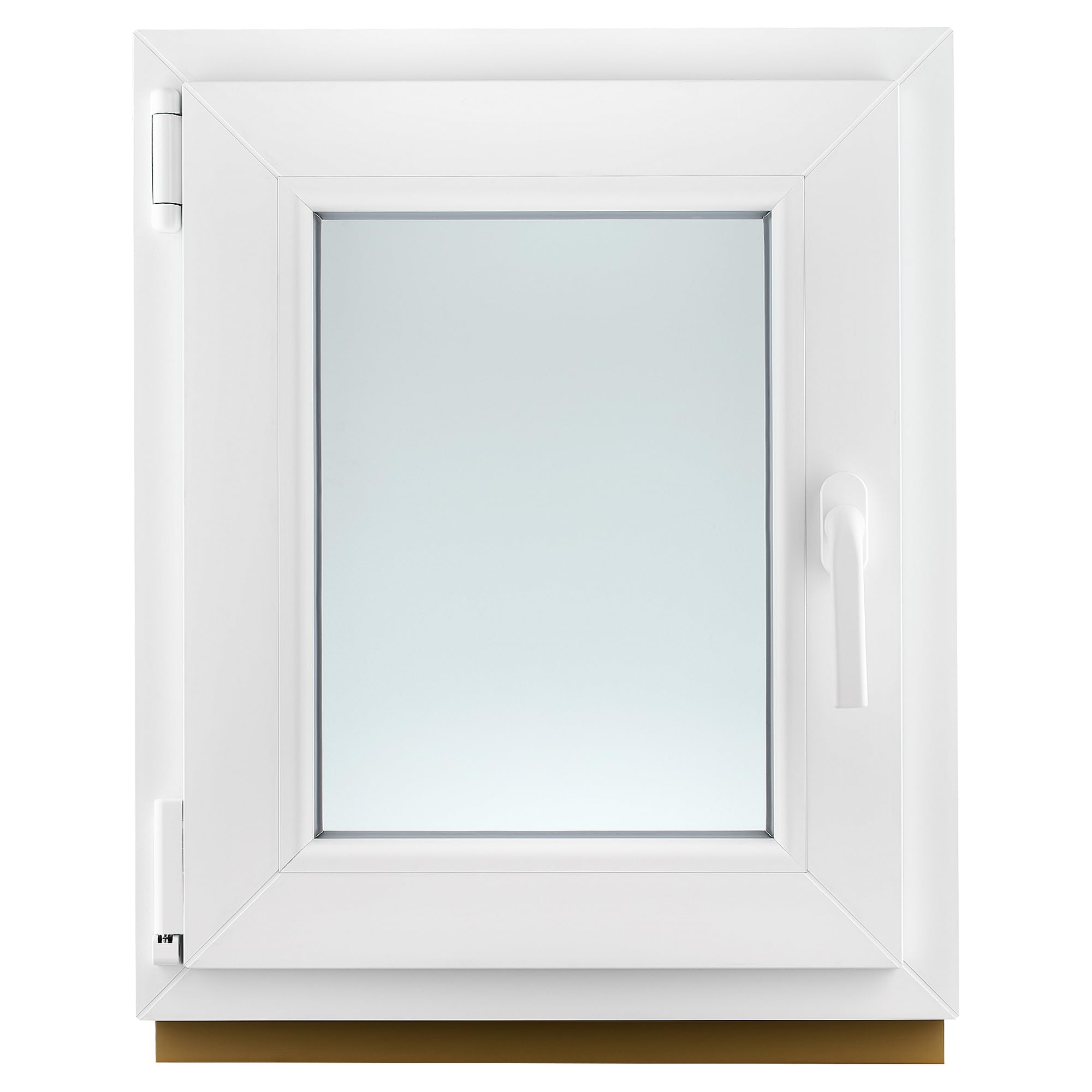 Ventana de PVC - Ventana de Plástico - Resistente a las Influencias Ambientales - Protección Contra Robo - Aislamiento Contra Ruido, Viento - Blanco Satinado - 500x600cm - 4s-16ar-4i