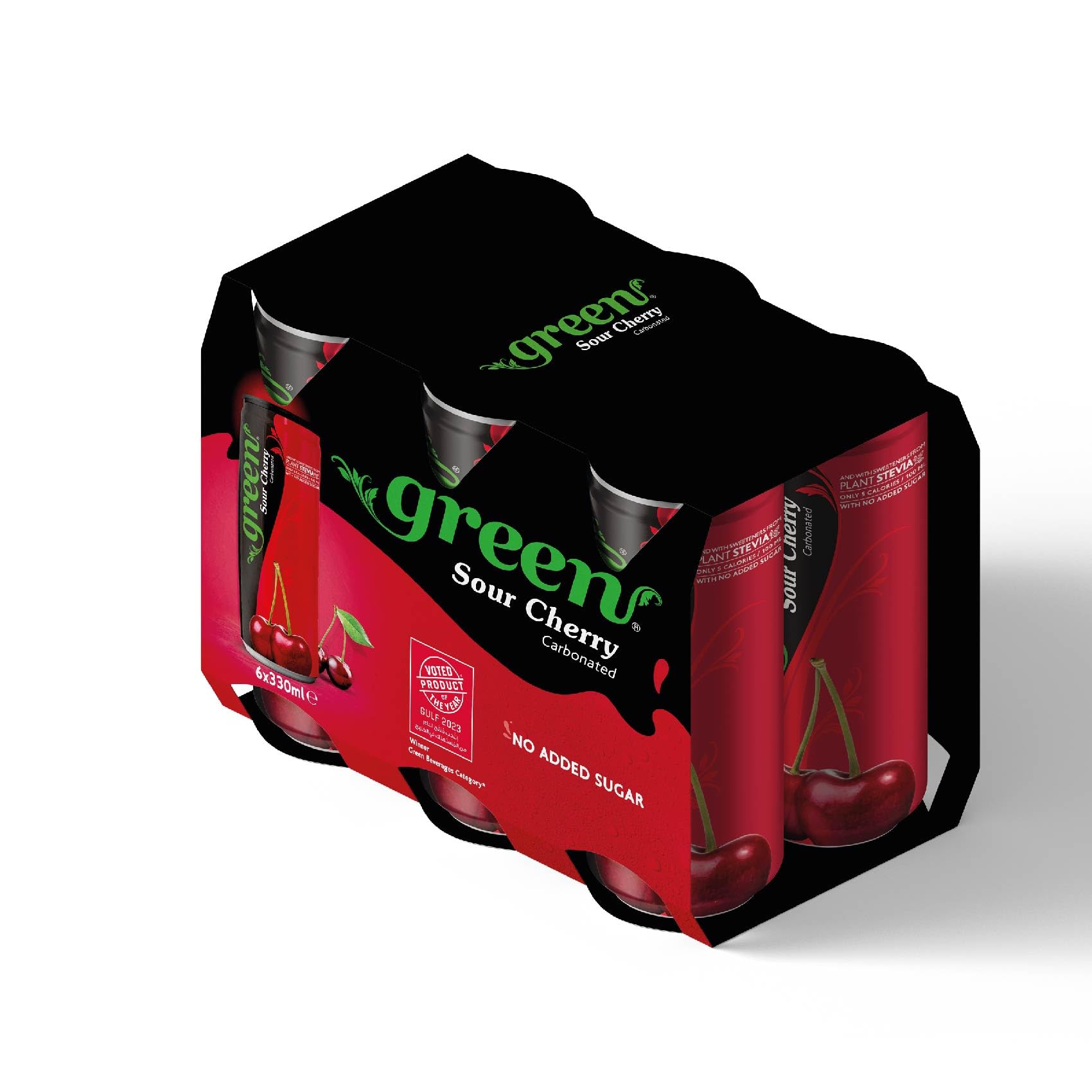 Green Cola Sour Cherry 330 Ml (Pack of 6)