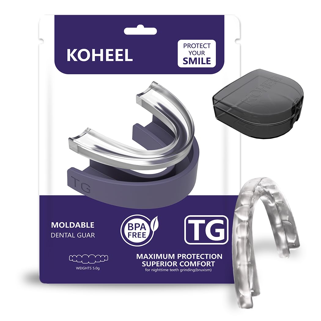 KOHEEL TG Mouth Guard for Teeth Grinding and Clenching, Professional-Fit Night Guard, Stops Bruxism Dental Guard (5 Count)