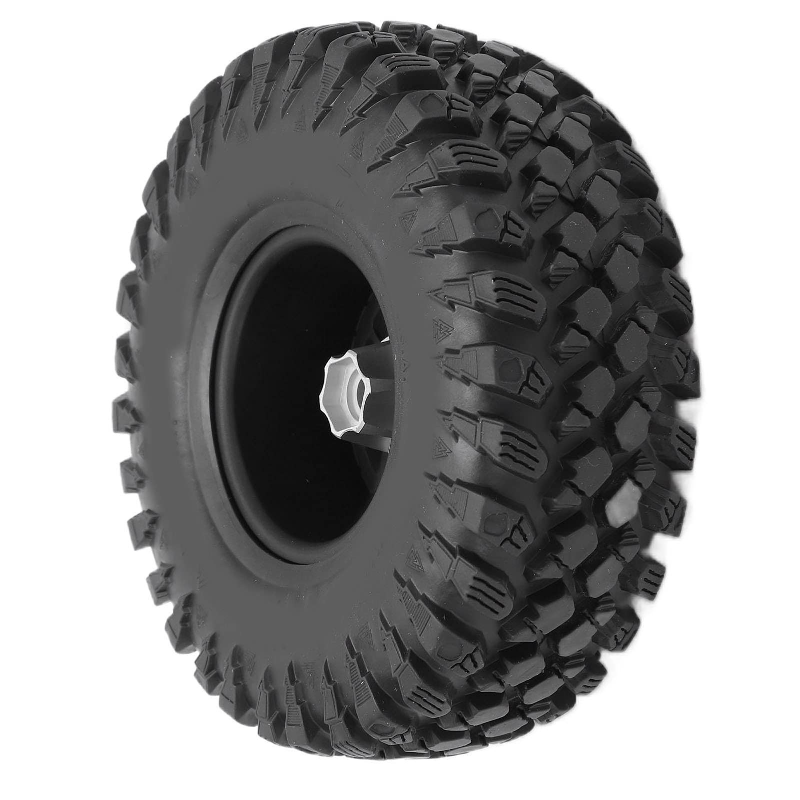 Opona gumowa RC Stabilna, wysoka przyczepność do skóry opony ze stopu aluminium 1/10 RC (Silver Black)