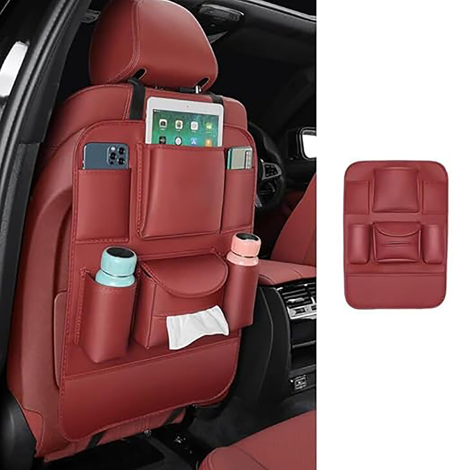 Protezione per Schienale Auto Bambini per Jeep Cherokee Compass Renegade, Pelle Organizer Bambino per Sedile Copri Sedile per Seggiolino Impermeabile AntiGraffio Interni Accessorio