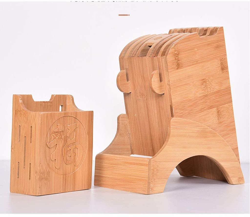 Bloque Cuchillos Cocina Bloque De Cuchillos De Bambú Sin Cuchillos Porta Cuchillos Organizador De Almacenamiento De Cuchillos for Cuchillos Tijeras