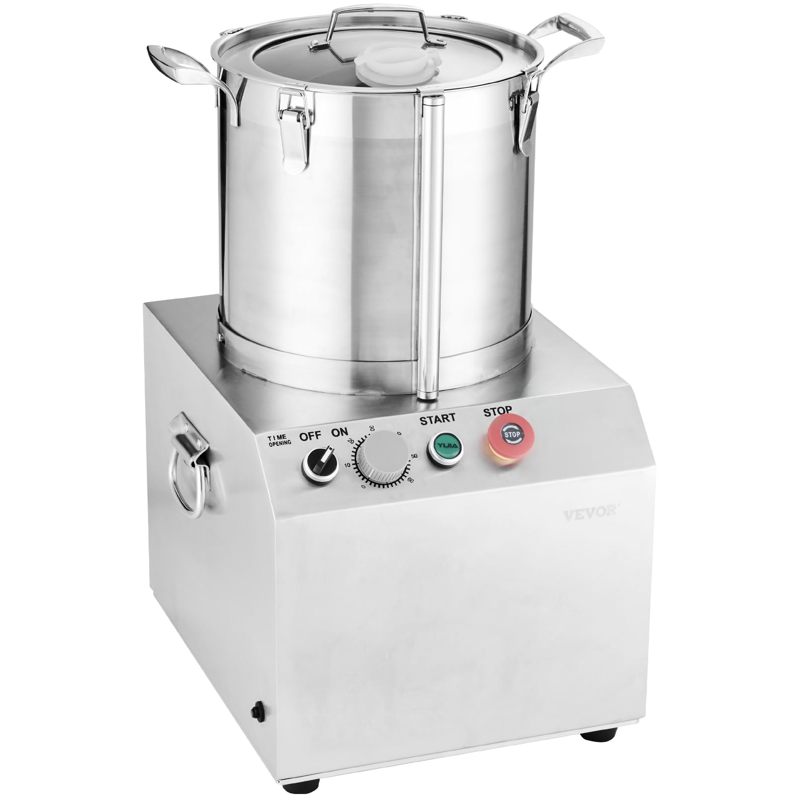 VEVOR Robot Culinaire et Hachoir à Légumes 15 L, Robot Multifonction en Acier Inoxydable de Qualité Alimentaire, avec 2 Lames Supplémentaires en S, pour Hacher Rapidement Fruits, Restaurant, Maison