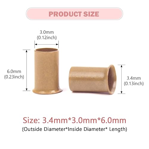 Miniatura 9 de Vlasy Microanillos de eslabones de cuentas, cuentas de microenlace de 0.134 in, tubos de cobre sin silicona, microcuentas para plumas de cabello,