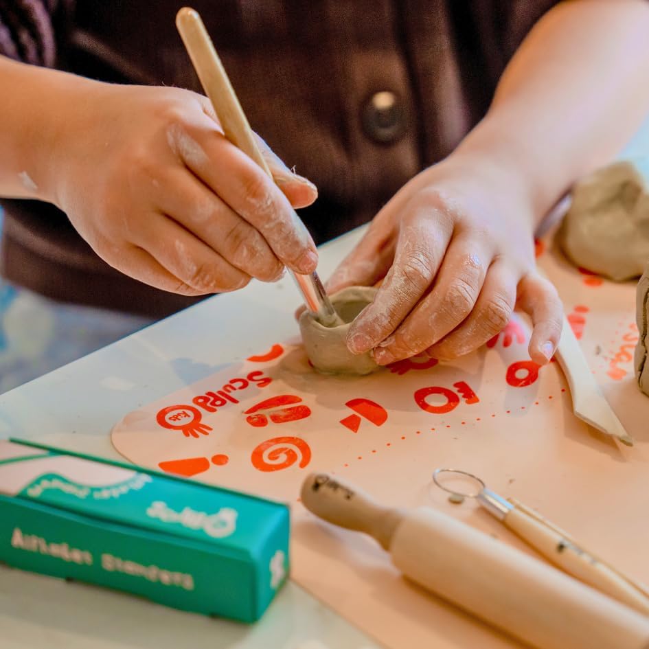 Miniatura 7 de Sculpd - El kit original de arcilla seca al aire para niños de 7, 8, 9 años - Incluye arcilla de modelado de secado al aire, juego de pintura de 10