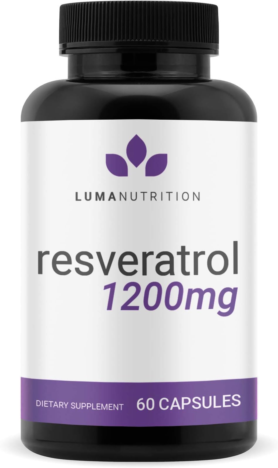 Luma Nutrition Resveratrol 1200mg - Premium Resveratrol Supplement - Antioxidants Supplement - Trans Resveratrol - 60 Capsules