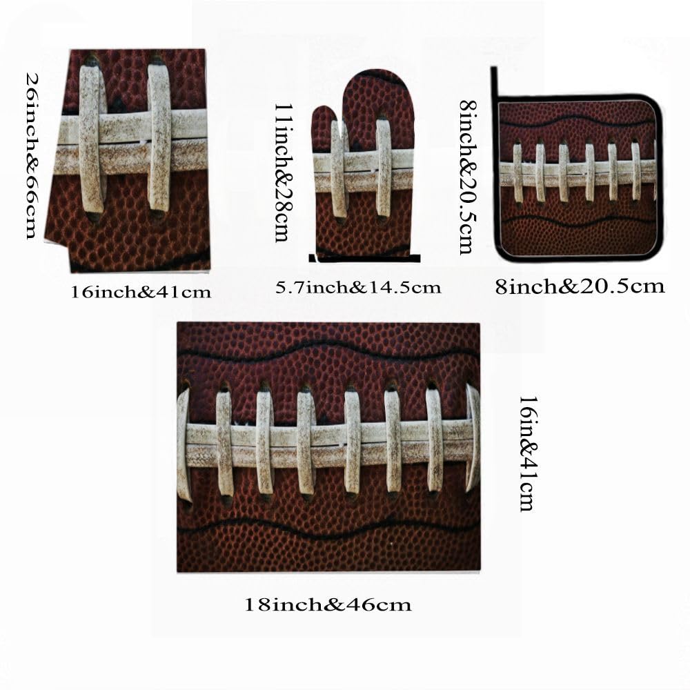 9PCS Cuoio Pallone Da Calcio Cucina Decor e Accessori Set