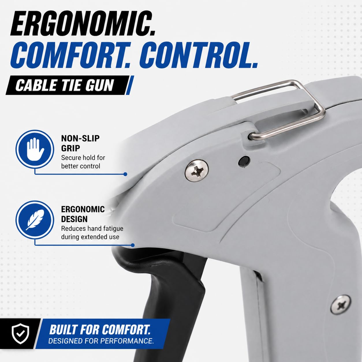 KATSU Tools Pistola per Fascette in Acciaio Inossidabile, Strumento Professionale per Tensionare e Tagliare Automaticamente le Fascette Metalliche 417521