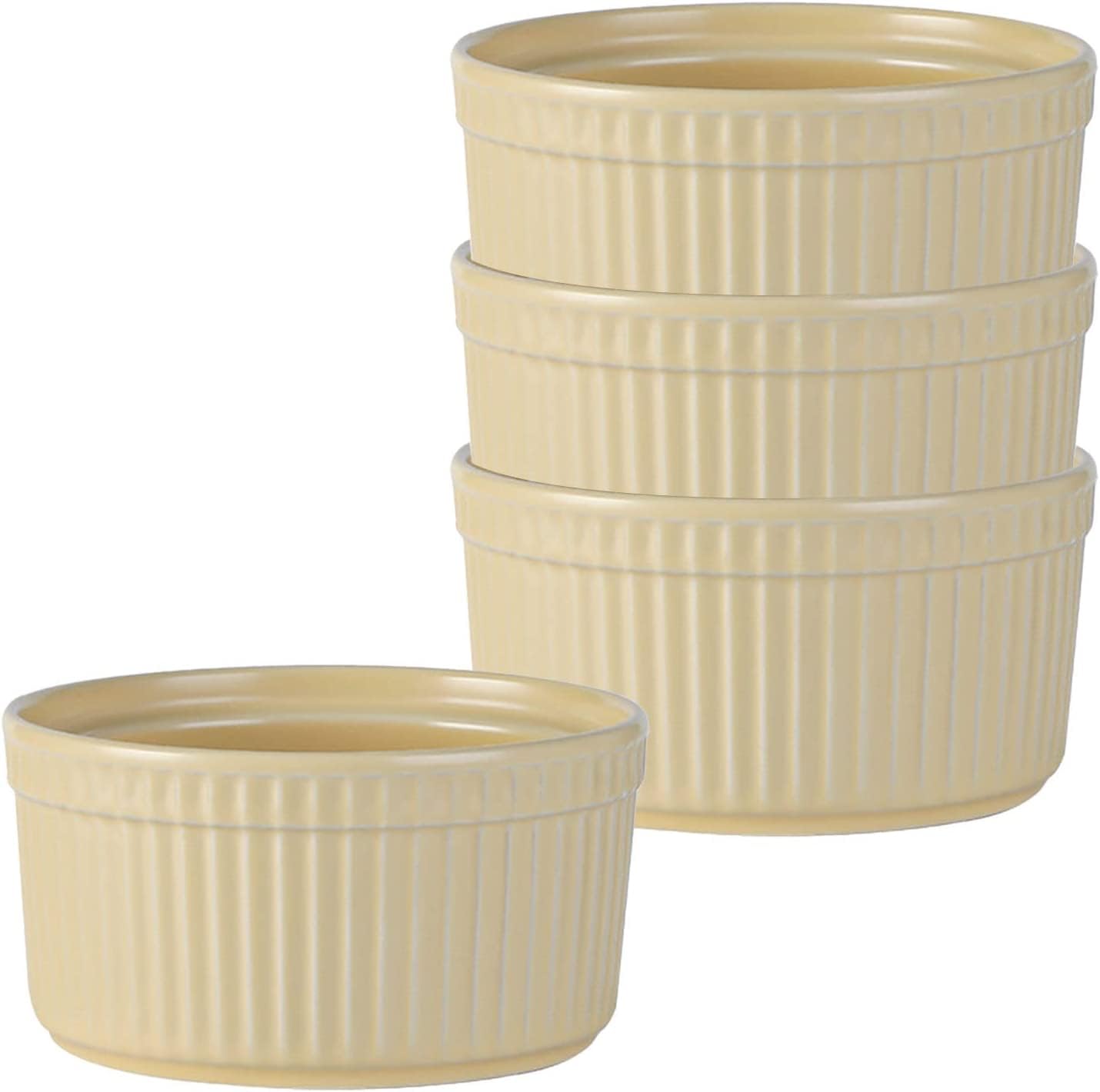 Bol à soupe, bol à riz, bol à déjeuner, ensemble de ramequins, 120 ml, ramequins à crème brûlée, plats à soufflé allant au four, ramequins à soufflé, ramequins for friteuse à air-rose-lot de 2 ( Color