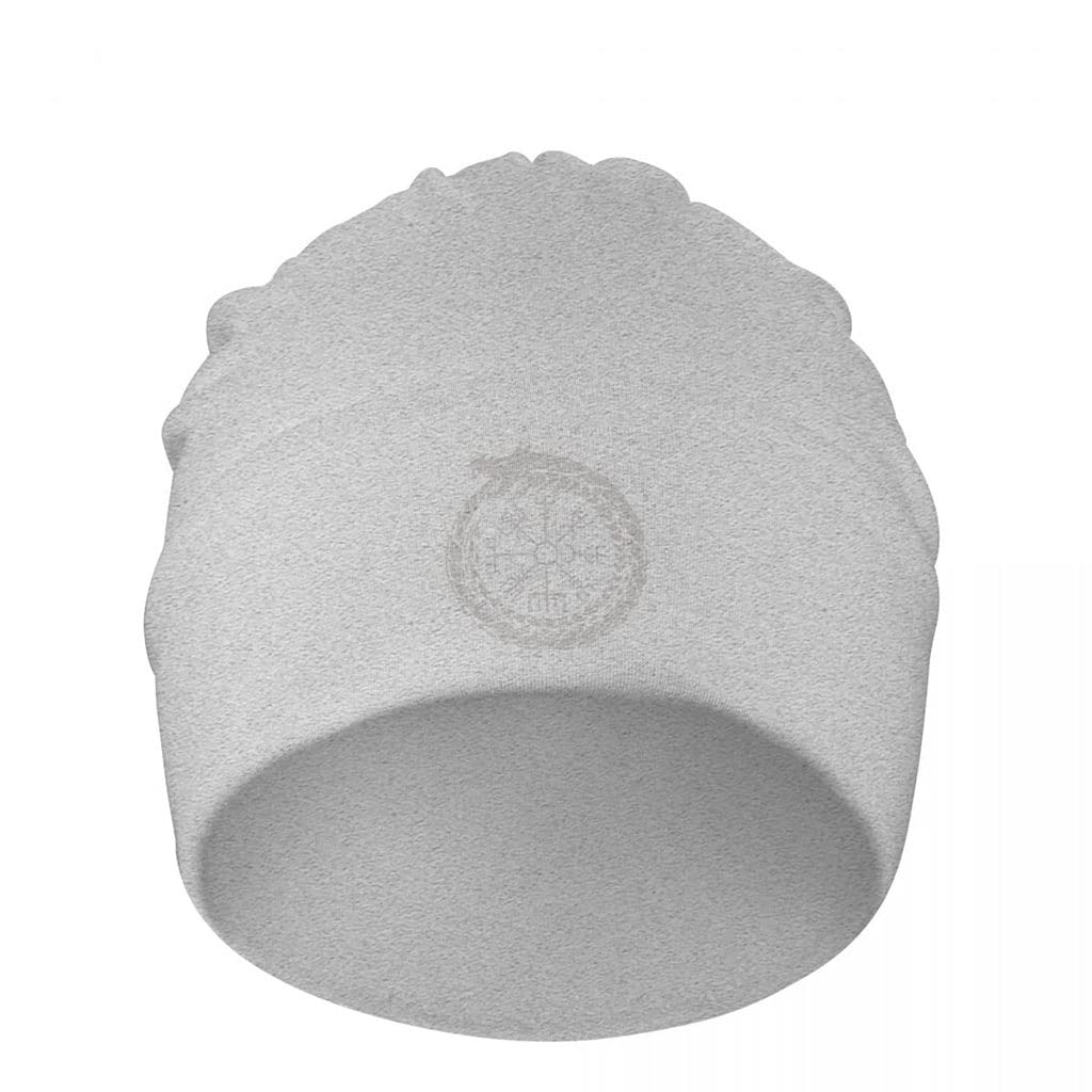 Bonnet mince homme gris clair léger pour mi-saison boussole viking