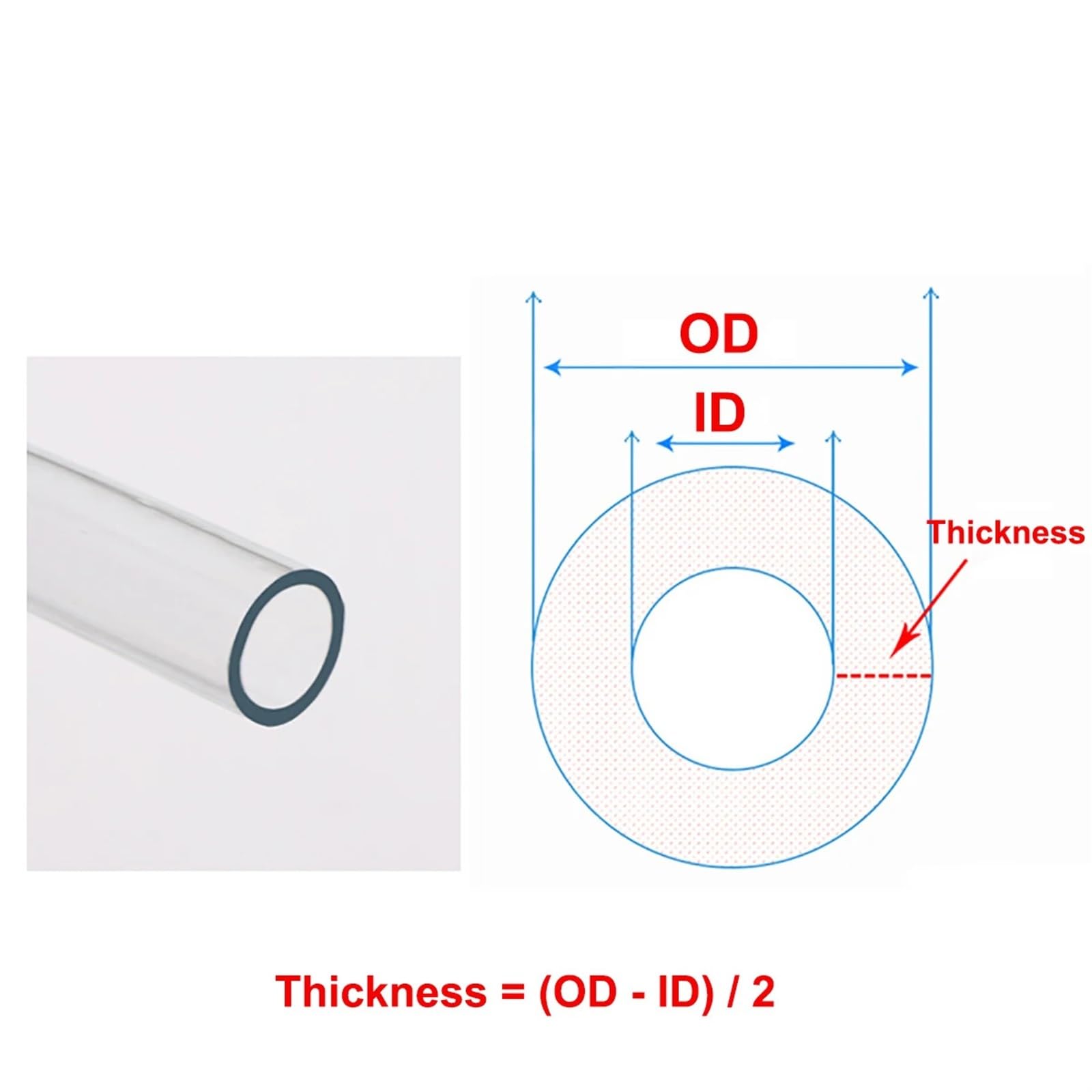 Manguera Caucho Manguera de goma silicona resistente a altas temperaturas, tubo grande 2 metros espesor, 1mm diámetro interior Para Acuario(175x177mm)