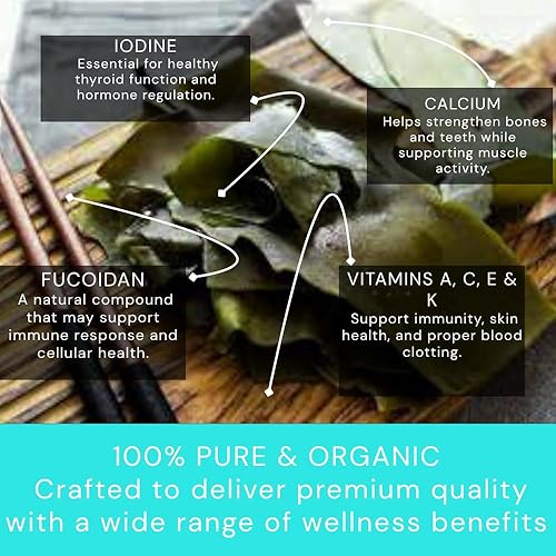 Miniatura 10 de Ocean's Balance Kombu orgánico de hoja entera – Maine Coast Vegetales para dietas cetogénicas, paleo, vegetarianas y veganas – Productos sin gluten
