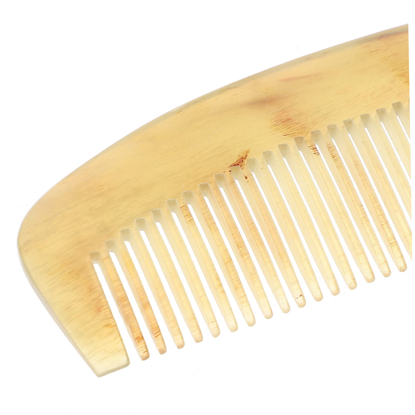 Pettine Antistatico in Corno Naturale, per Donna, Portatile | Lavorazione Fine, Effetto Lisciante, Formato da Viaggio, Accessorio per Cura Chioma
