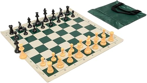 Wholesale Chess Juego de ajedrez de calidad para principiantes - Tablero y bolsa de ajedrez verde bosque