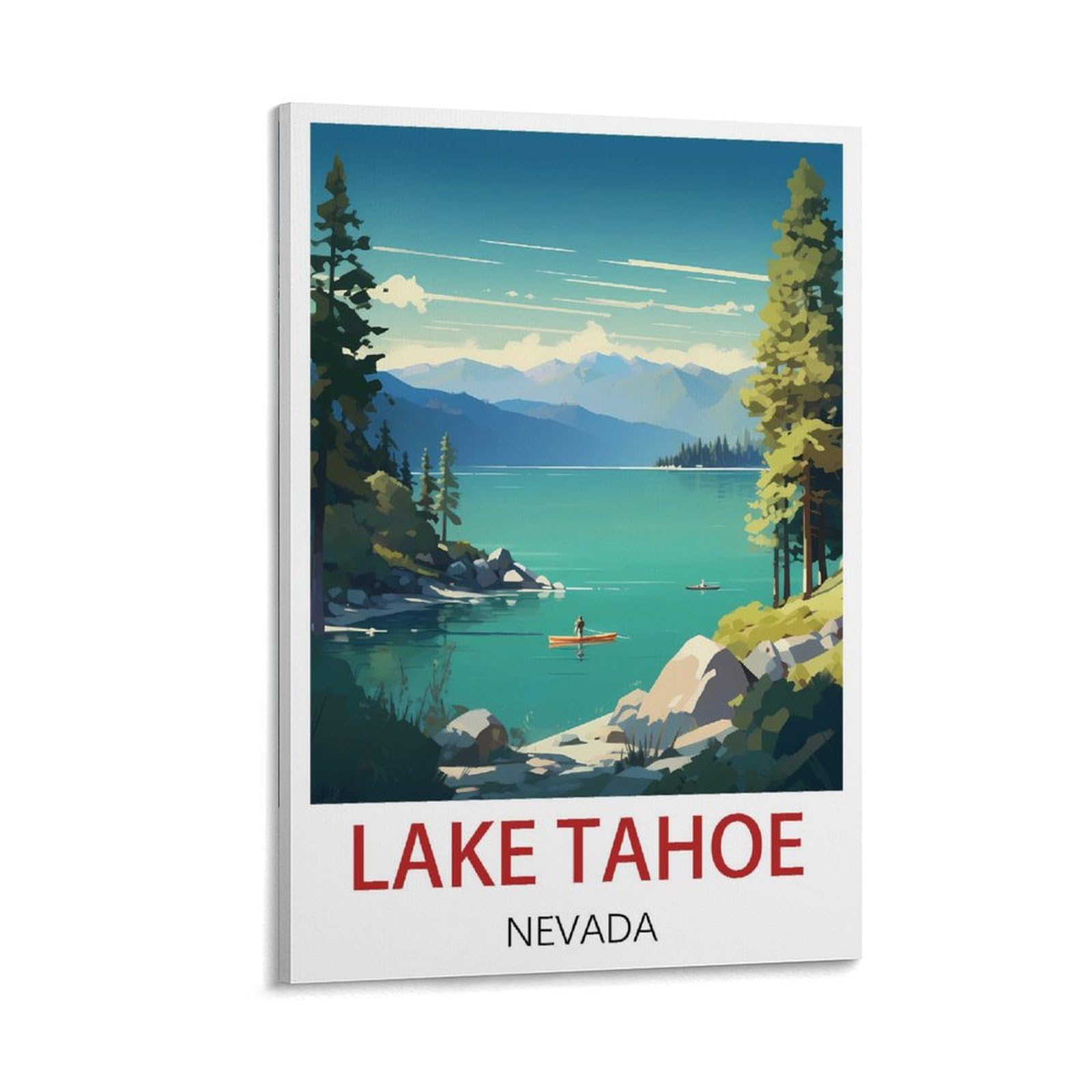 Luani Lake Tahoe Nevada Vintage Travel Poster 08X12inch(20X30cm) Canvas Art Poster And Wall Art Picture Print Modern Family Bedroom Decor Posters
