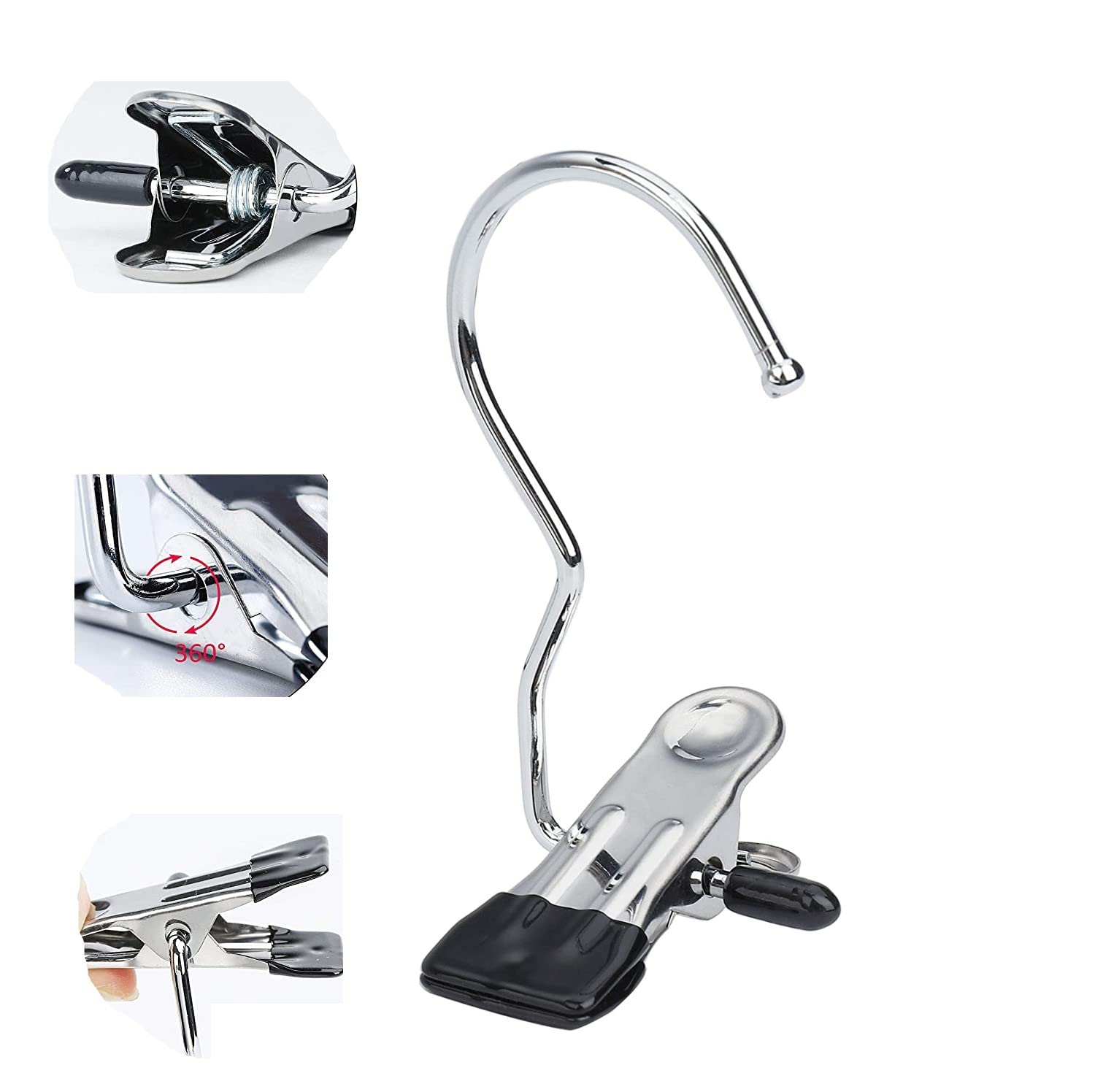 20x Wäscheklammern Metall – 2-in-1 Clip Mit Haken, 360° Drehbar, Für Kleidung, Stiefel, Handtücher