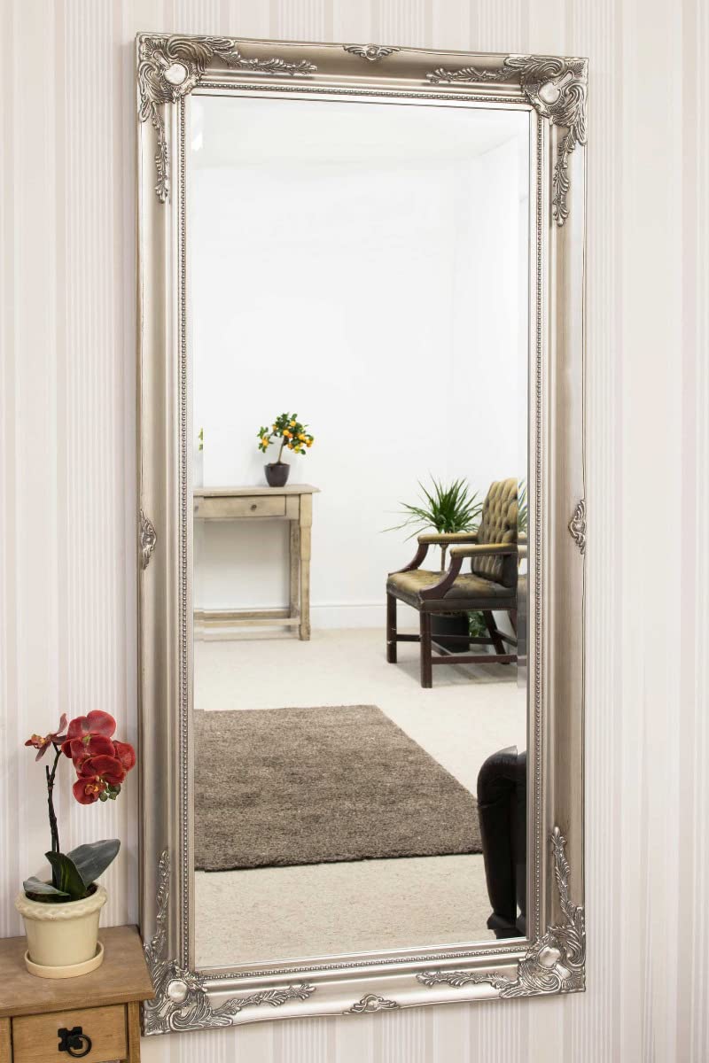 MirrorOutlet Milton Manor Large Full Length Leaner Classic Antique Design Silver Wall Mirror 5ft7 x 2ft7 170cm x 79cm,LL016-M