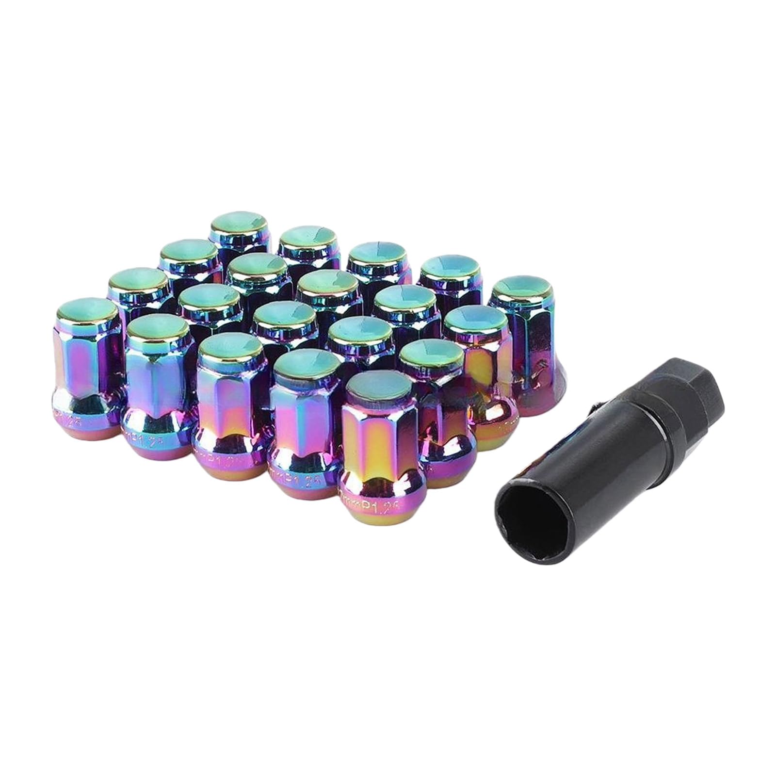 Carbon Steel AntiTheft Wheel Bolts 20pcs Wheel Nut for Vehicles Universally Fit with Tamper Proof Hexagonal Structure Security Nut