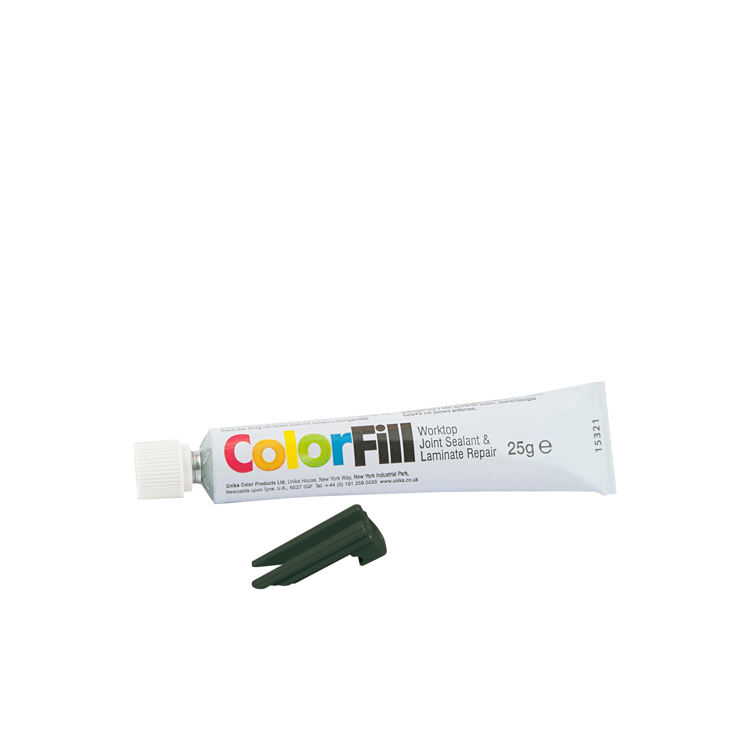 Unika Polar White Colorfill Worktop Joint Sealant/Repairer And Solvent - (Cf070)