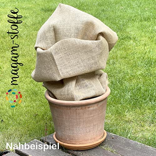 MAGAM-Stoffe 1m Jute Stoff aus 100% Jute Rupfen Natur Sack-Leinen Dekostoff Meterware (Klassik)