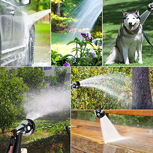 Tuinslang spuitpistool met 7 patronen,Heavy Duty metalen tuinslang mondstuk zinklegering hogedrukwaterpistool groter… - Afbeelding 7