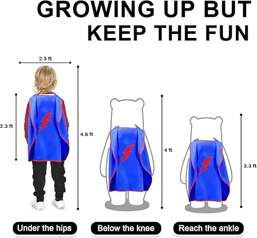 Miniatura 9 de iROLEWIN 12 capas y máscaras de superhéroes a granel para niños, capas de superhéroes como disfraces de niños, regalos de fiesta, juguetes