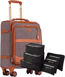 Mala de Viagem de Bordo 10kg de Tecido, Expansível, Cadeado TSA para Viagens Internacionais, Rodas 360° – Sestini (Old School)