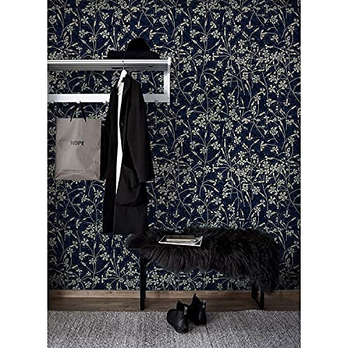 Papier peint auto-adhésif texture florale beige 312x219 cm mural salon Magic-Stick - 2