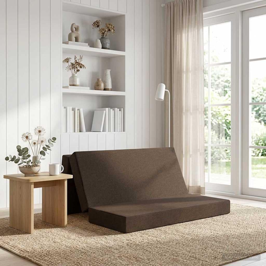 Sofá cama plegable 200 x 67 x 45 cm, color topo con tejido transpirable, funda extraíble, sofá 2 en 1 y colchón para dormir, ahorra espacio, ideal para salón y dormitorio