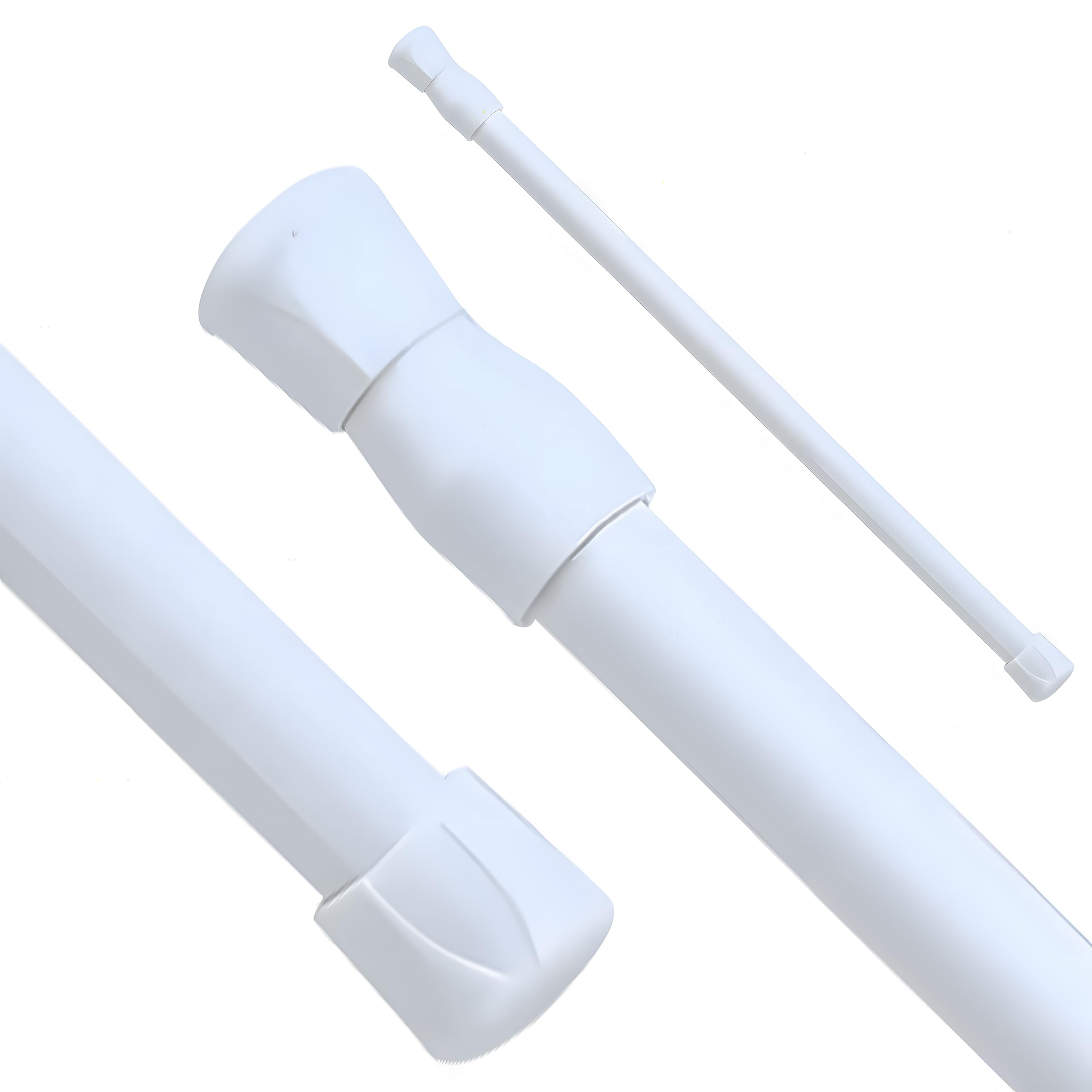 Tension Curtain Rod No Drilling 30cm - 50cm Adjustable Extension Spring Curtain Closet Rail Pole for Windows Doorway Cupboard Wardrobe